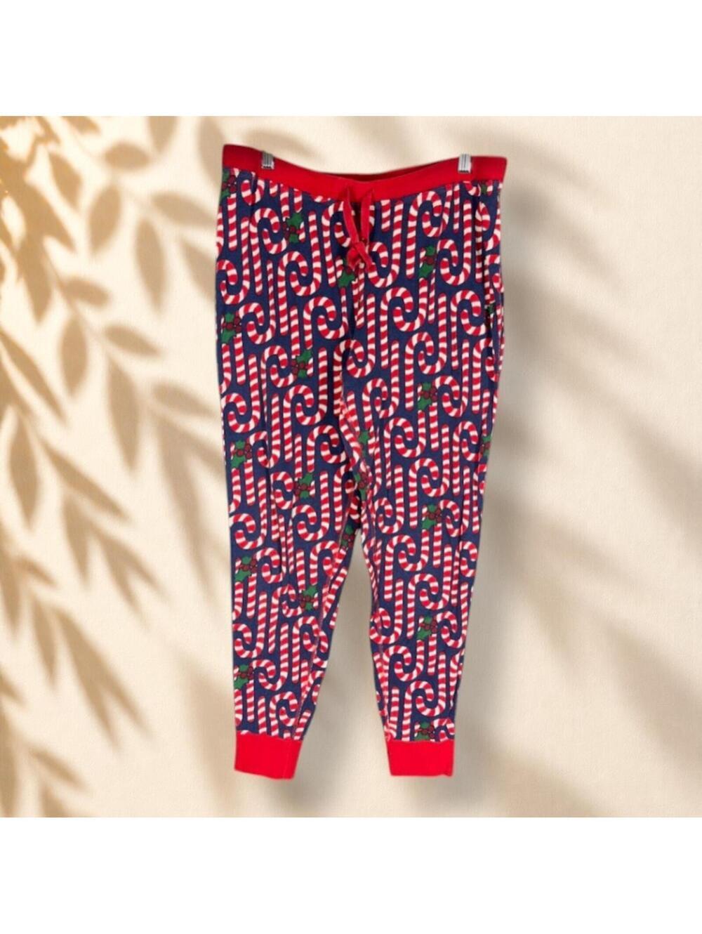 Hanna Andersson Pajama Pants Women XL Blue Graphic Print Drawstring Sleepwear